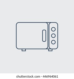 Microwave Oven Vector Line Icon. Eps.-10.