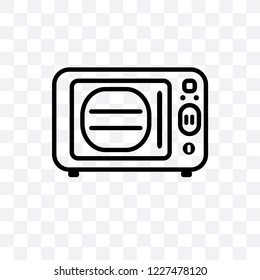 Microwave oven vector linear icon isolated on transparent background, Microwave oven transparency concept can be used for web and mobile