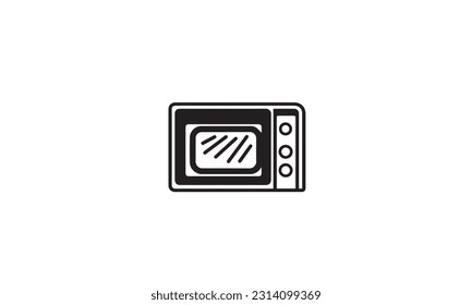 Microwave oven vector logo design
