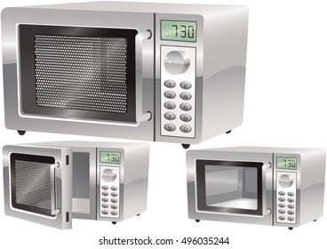 Microwave ovens.