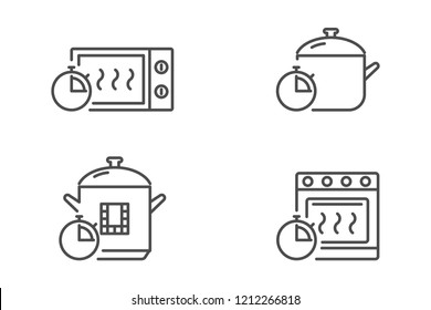 Microwave, pan, multicooker, oven with timer