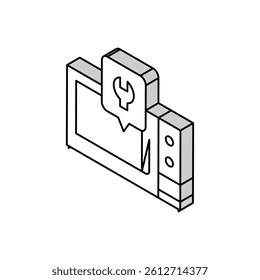 microwave repair isometric icon vector. microwave repair sign. isolated symbol illustration