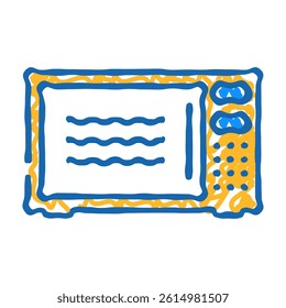 microwave safe label product caution doodle icon sketch vector. microwave safe label product caution sign. isolated symbol illustration