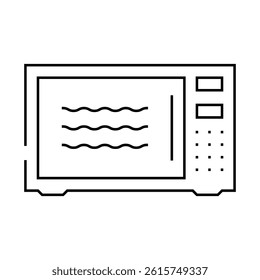 microwave safe label product caution line icon vector. microwave safe label product caution sign. isolated contour symbol black illustration