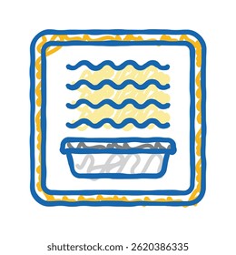 microwave safe label product caution doodle icon sketch vector. microwave safe label product caution sign. isolated symbol illustration