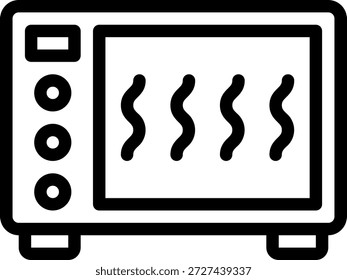 Mikrowellensichere Linie, Symbol, Vektorgrafik