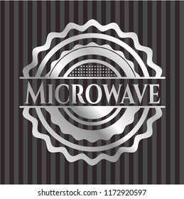 Microwave silver badge or emblem