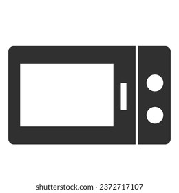 Microwave simple icon with white background electrical appliance vector illustration