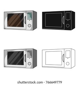 Microwave, single icon in cartoon style.Microwave, vector symbol stock illustration web.