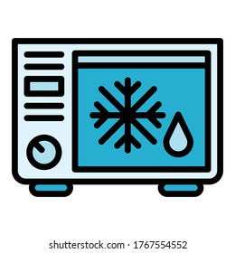 Microwave unfrozen icon. Outline microwave unfrozen vector icon for web design isolated on white background