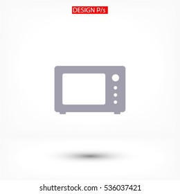 microwave vector icon 10 EPS