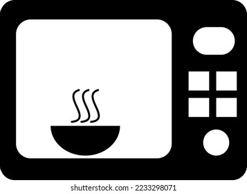 Microwave vector icon from appliances set on white background..eps
