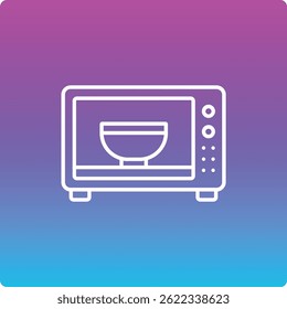 Ícone de vetor de micro-ondas. Pode ser usado para impressão, aplicativos móveis e da Web.