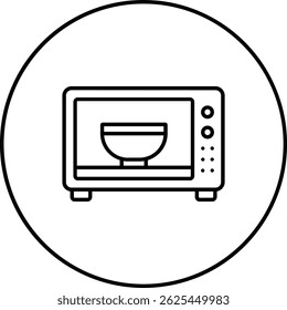 Ícone de vetor de micro-ondas. Pode ser usado para impressão, aplicativos móveis e da Web.