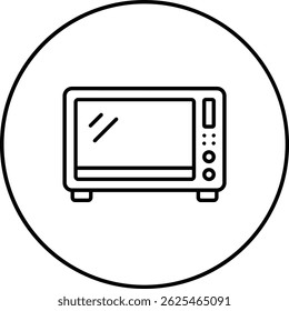 Ícone de vetor de micro-ondas. Pode ser usado para impressão, aplicativos móveis e da Web.