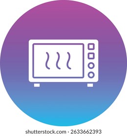 Ícone de vetor de micro-ondas. Pode ser usado para impressão, aplicativos móveis e da Web.
