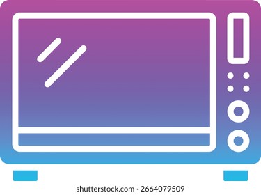 Ícone de vetor de micro-ondas. Pode ser usado para impressão, aplicativos móveis e da Web.