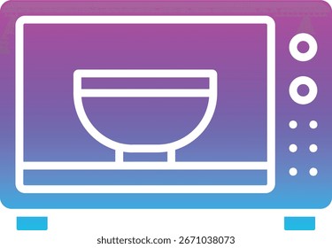 Ícone de vetor de micro-ondas. Pode ser usado para impressão, aplicativos móveis e da Web.