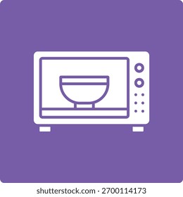 Ícone de vetor de micro-ondas. Pode ser usado para impressão, aplicativos móveis e da Web.