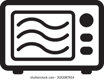 Mikrowellenvektorsymbol. Kochsymbol-Vektorgrafik