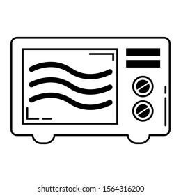 microwave vector icon. cooking illustration symbol. food sign or logo.