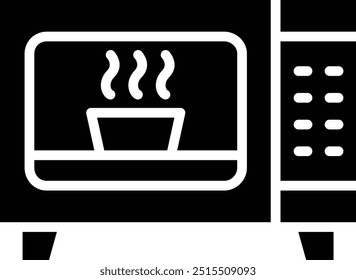 Ilustración de diseño de icono de Vector de microondas