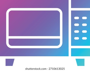 Ilustración de diseño de icono de Vector de microondas