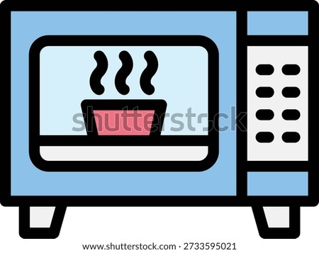Microwave Vector Icon Design Illustration