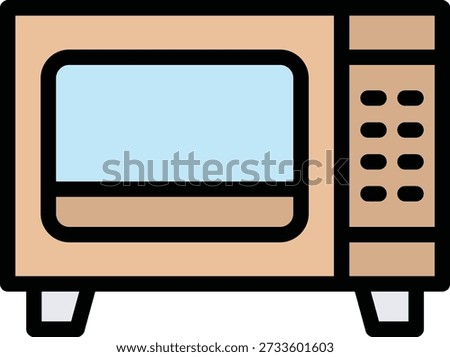 Microwave Vector Icon Design Illustration