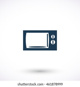Microwave vector icon. Graphic symbol for web design, logo. Isolated sign on a white background.
