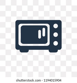 Microwave vector icon isolated on transparent background, Microwave transparency concept can be used web and mobile