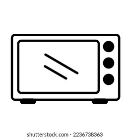 microwave vector icon isolated on white background, vector illustration, cook wear, kitchen wear