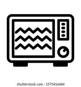 microwave vector icon in outline style