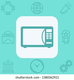 Microwave vector icon sign symbol