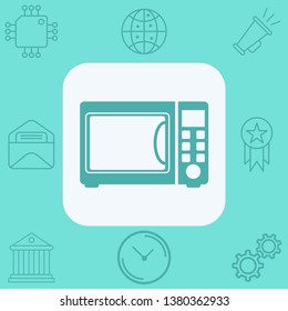 Microwave vector icon sign symbol
