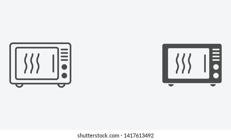 Microwave vector icon sign symbol