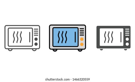 Microwave vector icon sign symbol