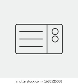 Icono del vector de microondas utensil de calentamiento de alimentos
