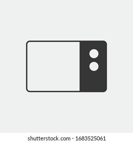 microwave vector icon warming food utensil