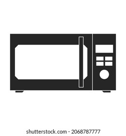 Icono vector de microondas.Icono vector negro aislado en el microondas de fondo blanco.
