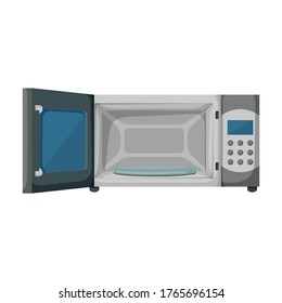 Microwave vector icon.Cartoon vector icon isolated on white background microwave.