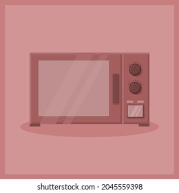 ilustración vectorial de microondas estilo plano