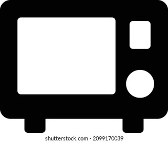 microwave vector illustration isolated on a transparent background . glyph vector icons for concept or web graphics.