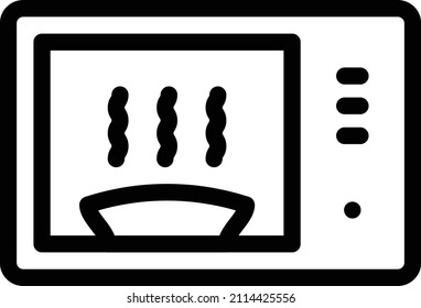 Ilustración del vector de microondas sobre un fondo transparente.Símbolos de calidad superior.Icono del vector de trazo para el diseño de concepto y gráfico.