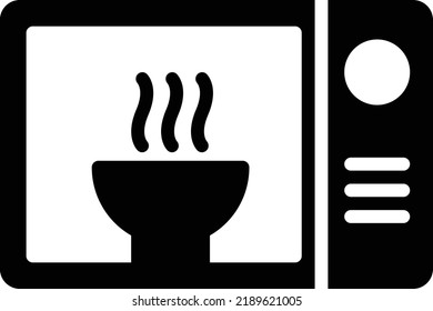 microwave Vector illustration on a transparent background. Premium quality symmbols. Glyphs vector icons for concept and graphic design. 
