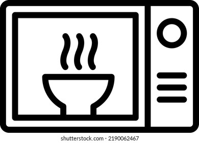 Ilustración de vectores de microondas en un fondo transparente.Símbolos de calidad superior.Iconos vectores de trazo para el diseño de conceptos y gráficos.