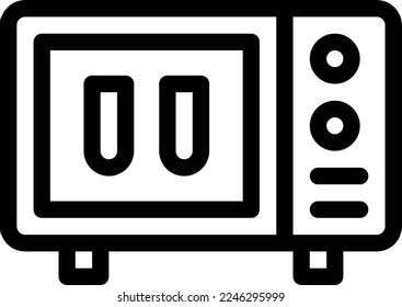 microwave Vector illustration on a transparent background. Premium quality symbols. Thin line vector icons for concept and graphic design. 
