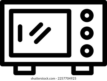 Ilustración de microondas vectorial en un fondo transparente. Símbolos de calidad superior. Iconos vectoriales de línea delgada para el diseño de conceptos y gráficos. 
