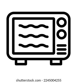 Microwave Vector Line Icon Design
