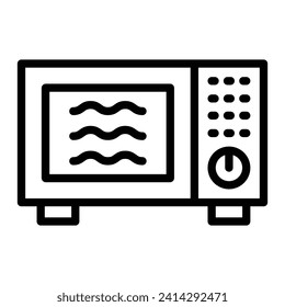 Microwave Vector Line Icon Design